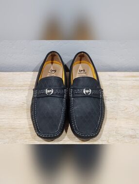 PHAT FARM Men's Comfort Driving Shoe Slip-On Casual Loafers (10) Black